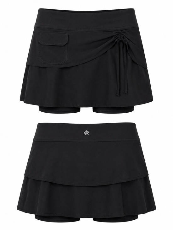 Athleta Pants - Athleta Women’s Black Athletic Skort Size 6P Built-In Shorts Skirt